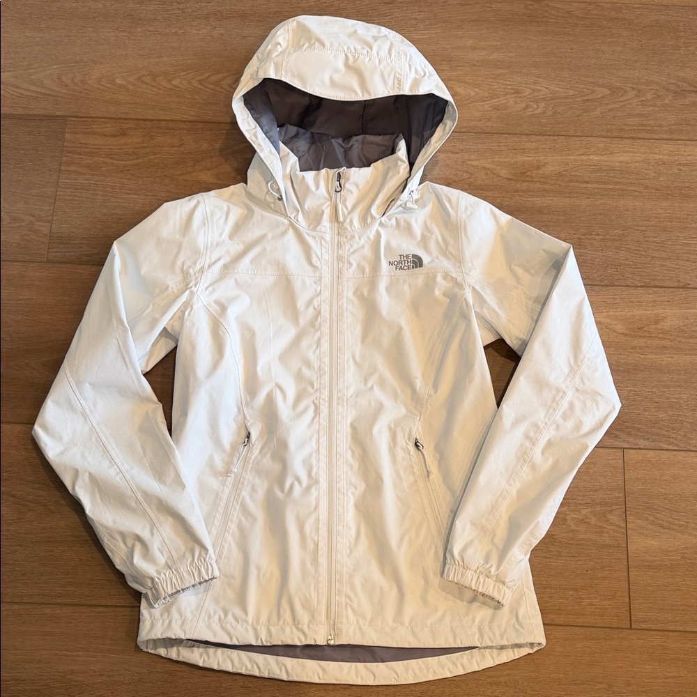 The North Face White Hooded Dryvent Jacket